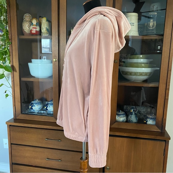 NWOT FILA Pink Velour 1/4 Zip Hoodie - Picture 3 of 7